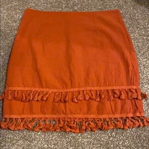 Orange Pom skirt